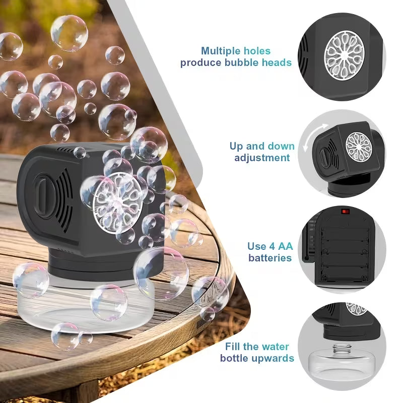 Adjustable Bubble Blowing Direction, Automatic Bubble Machine