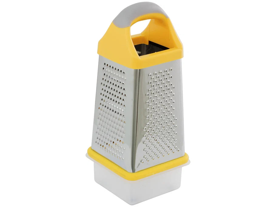 4-In-1 Stainless Steel Food Grater, Shredder & Slicer with Box Tray