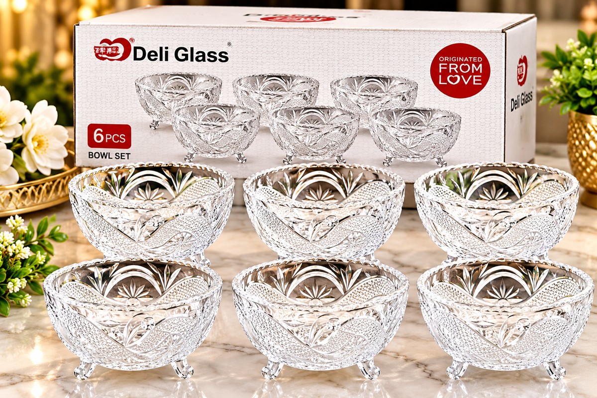 6pcs Glass Food Bowl Set