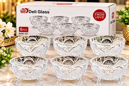 6pcs Glass Food Bowl Set