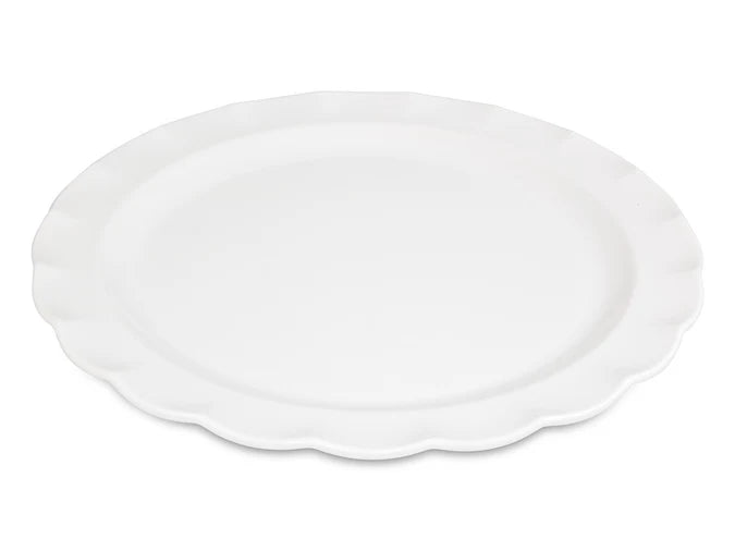 Round Plate Melamine Large White 40cm / 16"