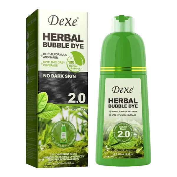 DEXE HERBAL BUBBLE DYE 420ml No Dark Skin Natural Black