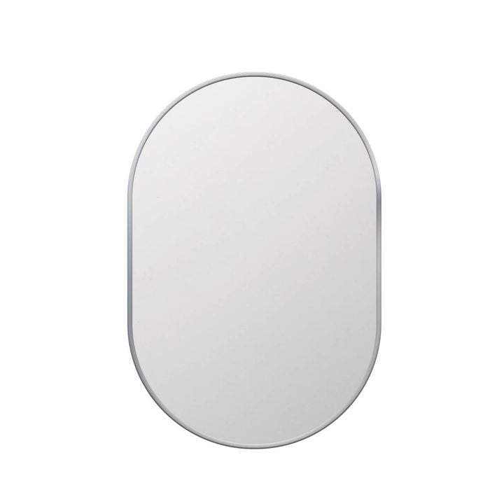 Barelli 750 x 500mm Chrome Modena Pill Shaped Framed Mirror