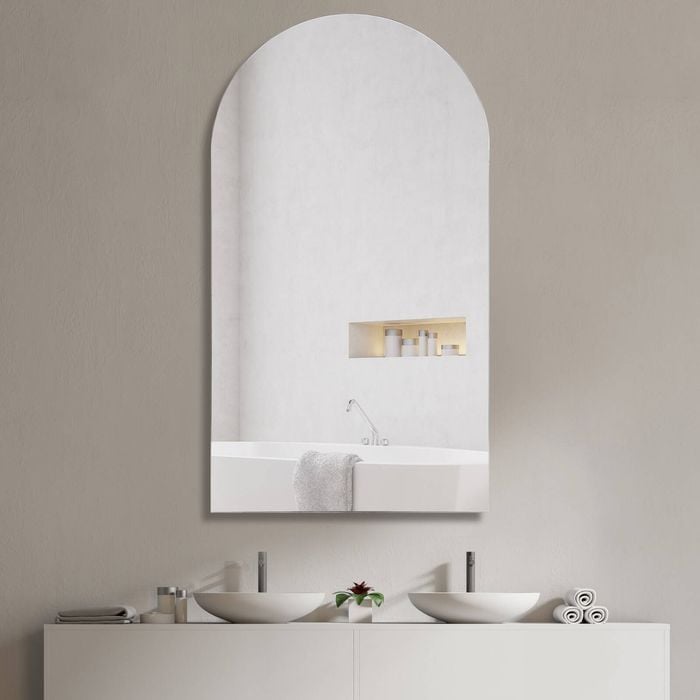 Barelli 900 x 500mm Frameless Rear Lit Arch LED Mirror