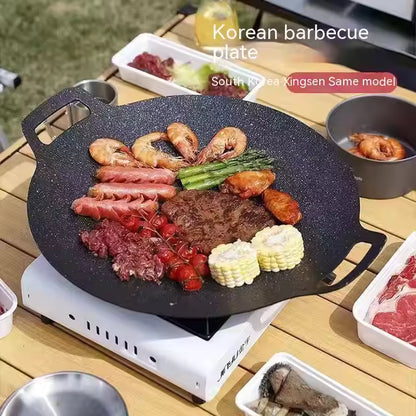 Portable Barbeque Plate - Round - Non Stick 34CM