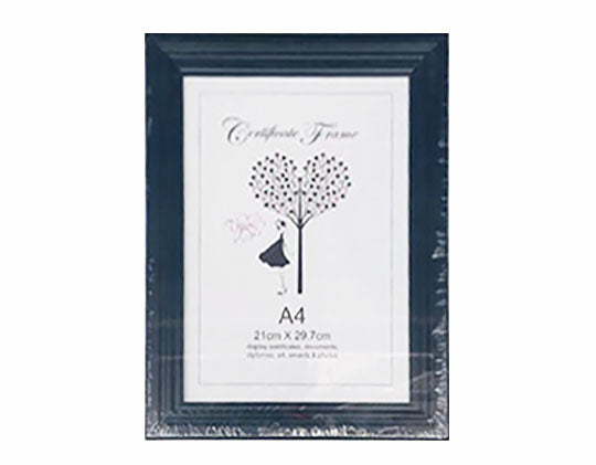 Photo Frame - A4 - Black Wood Pattern