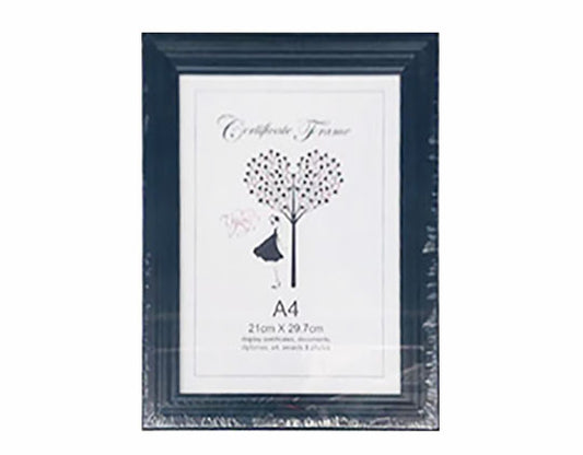 Photo Frame - A4 - Black Wood Pattern