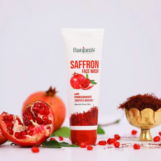 SAFFRON FACE WASH WITH POMEGRANATE  - BLIMISH PRONE SKIN  -100ML