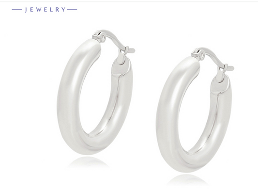 Buy Earing Plain Rodium Plated Online in New Zealand
