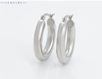 Buy Earing Plain Rodium Plated Online in New Zealand