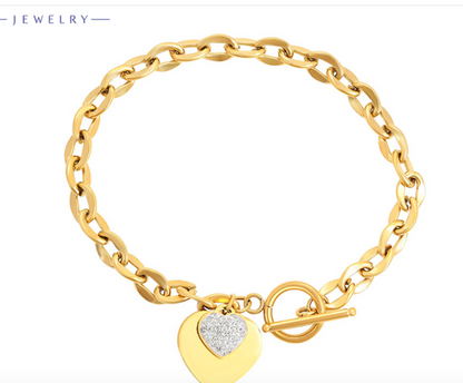 Gold Plated LOVE Bracelet For Girls and Women