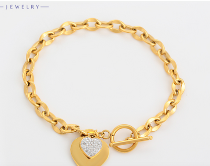 Gold Plated LOVE Bracelet For Girls and Women
