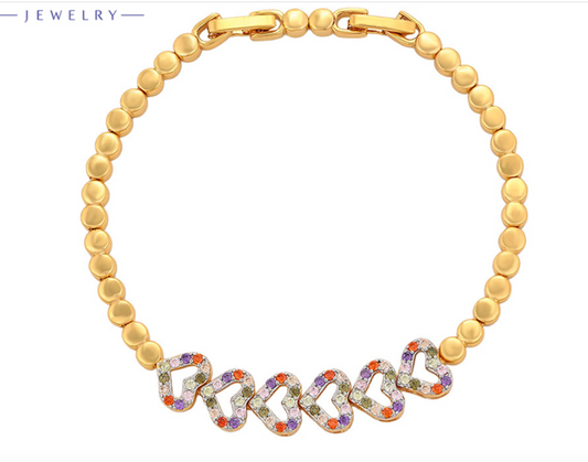 MULTICOLOR GOLD PLATED BRACELET