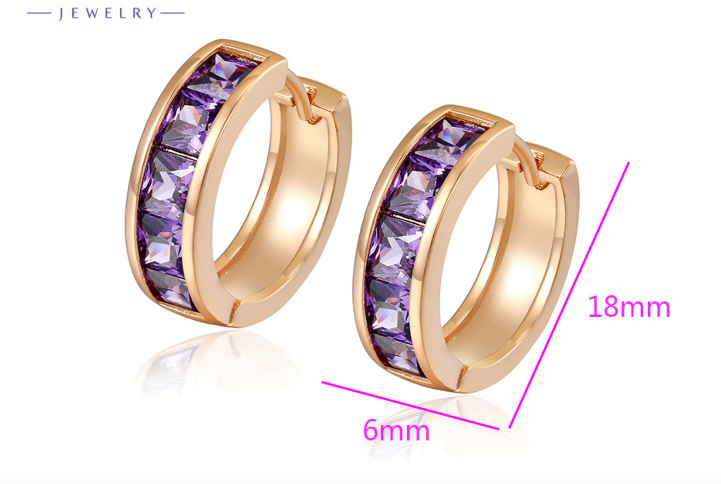 18K EARING WITH CZ