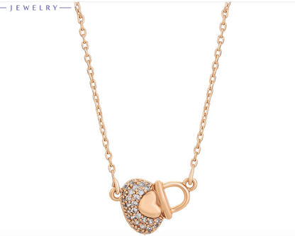 18k necklace with stone
