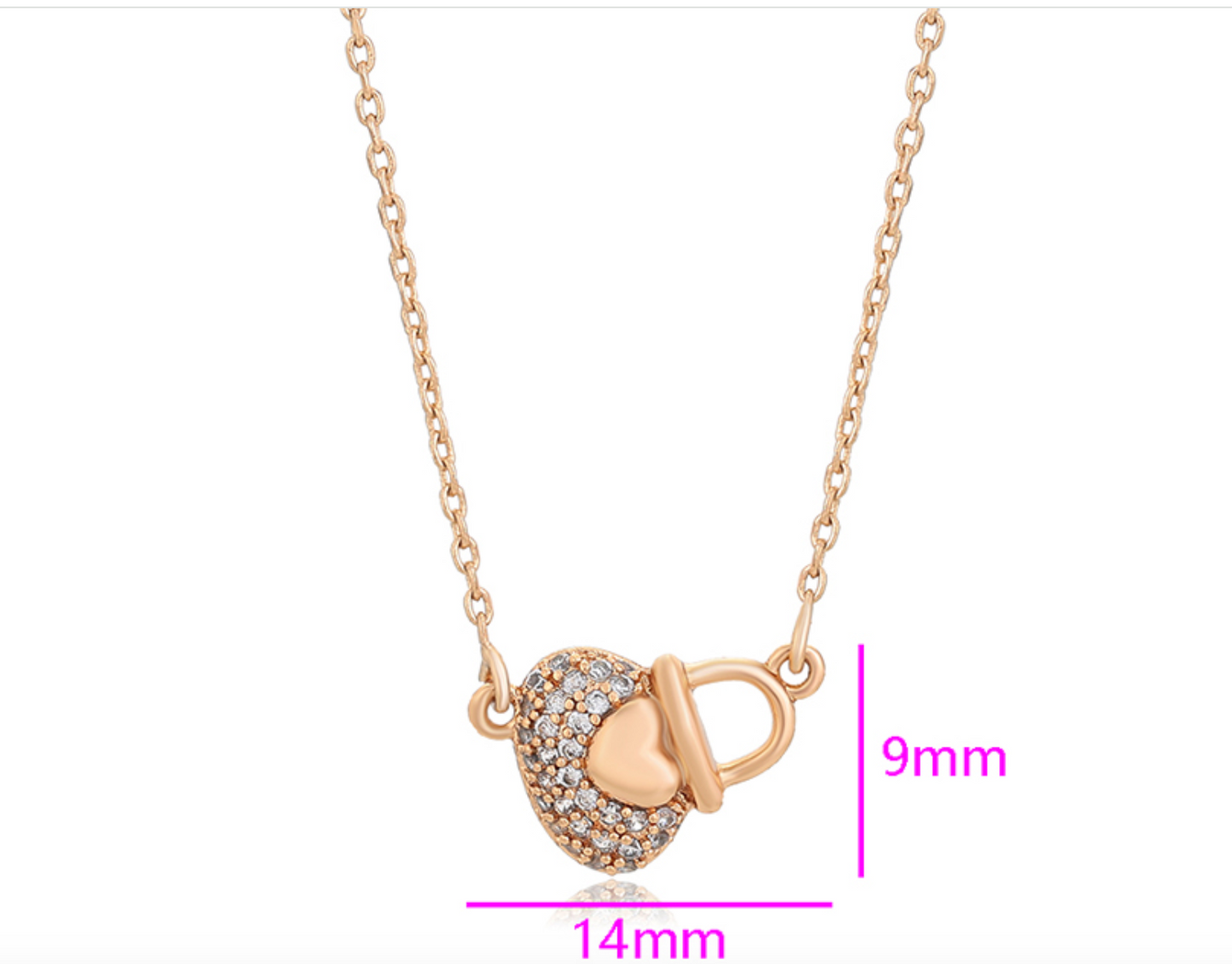 18k necklace with stone