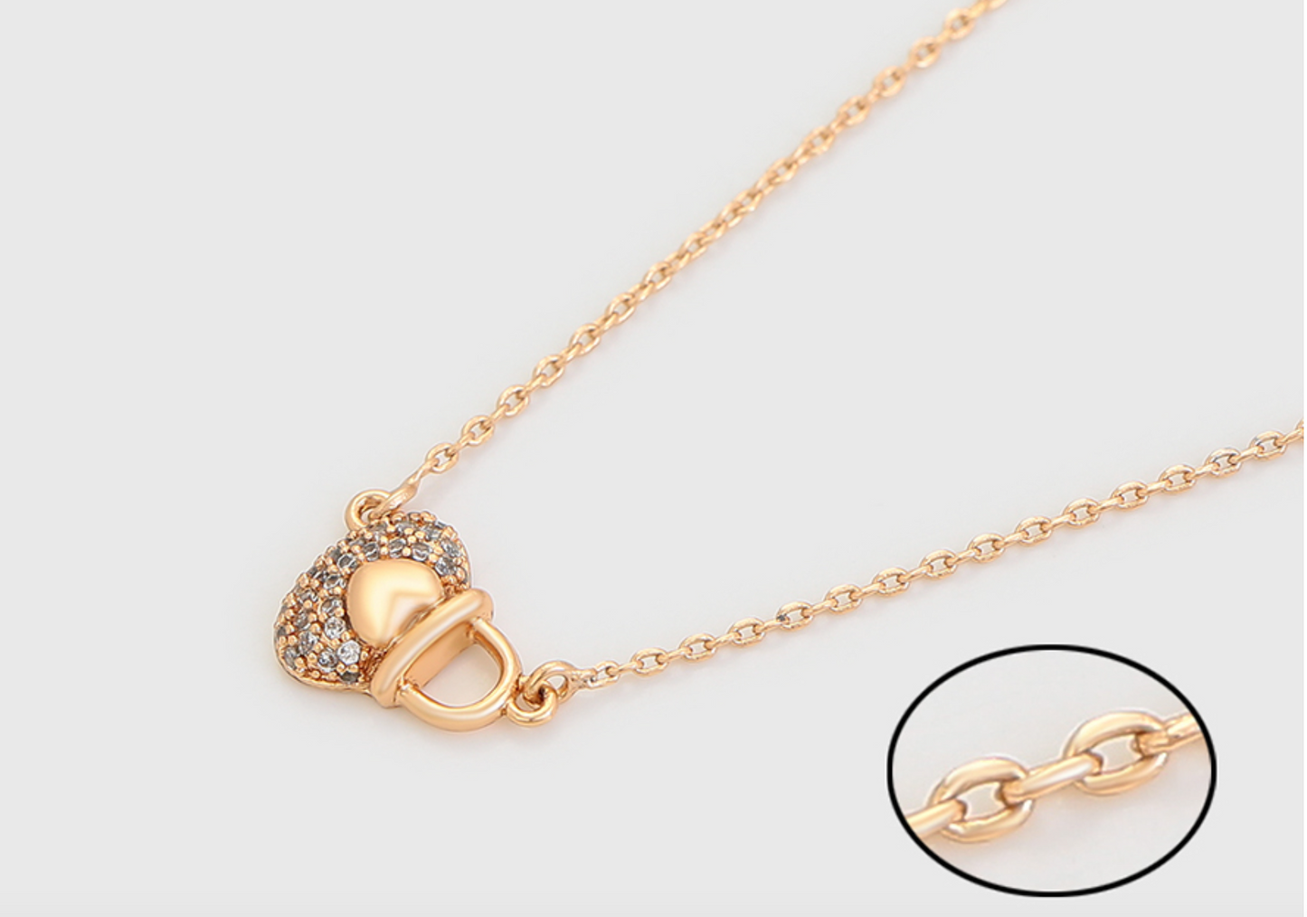 18k necklace with stone
