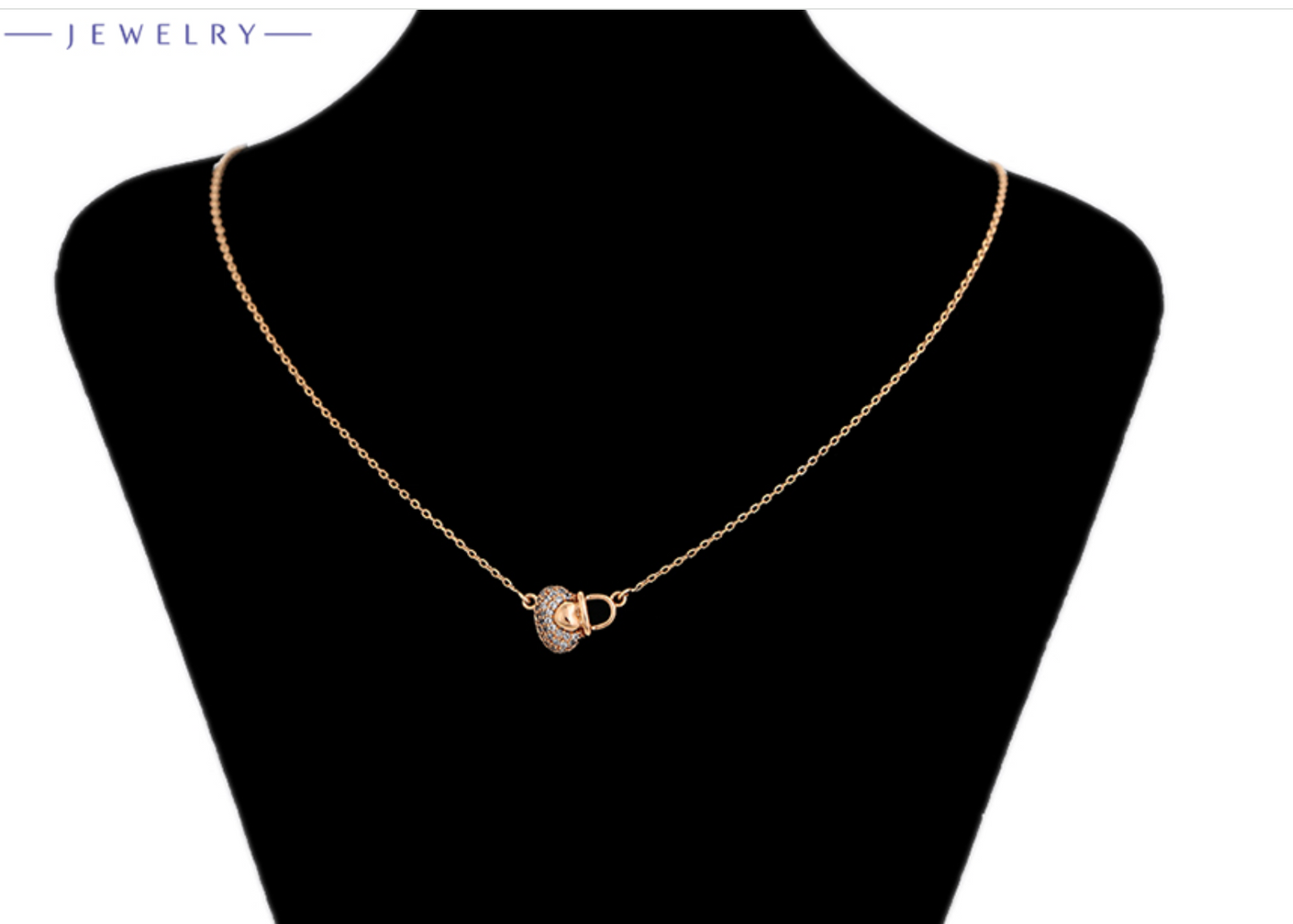 18k necklace with stone
