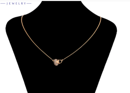 18k necklace with stone
