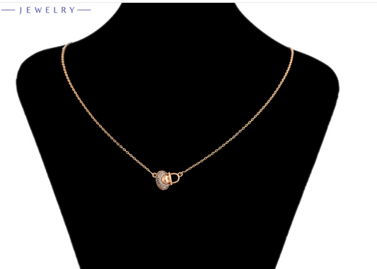 18k necklace with stone