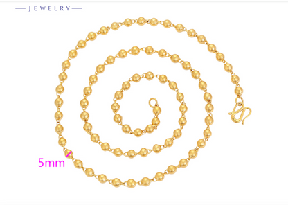 ELEGANT ROUND BALL NECKLACE 24K
