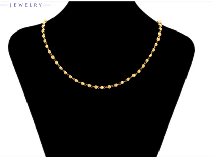 ELEGANT ROUND BALL NECKLACE 24K