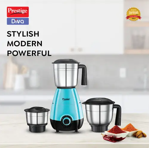 Prestige Diva 500W Mixer Grinder - 3 Jars