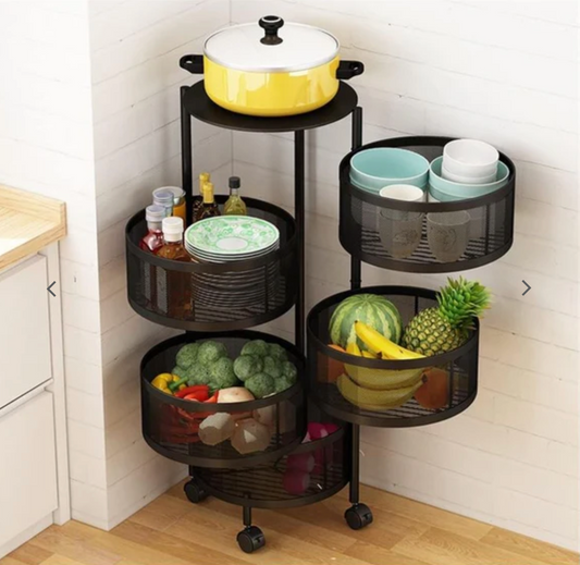 5 Tier Basket Trolley