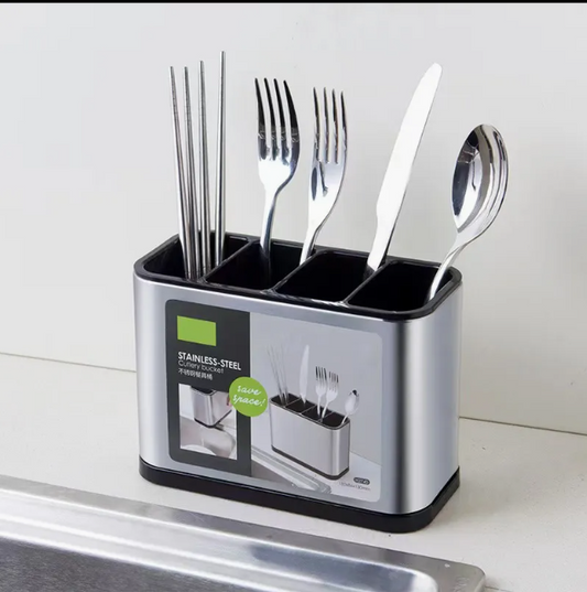 Stainless Steel Cutlery Bucket