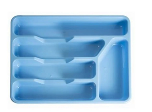 Cutlery Tray 5 Compartment PlasticnKitchen Drawer Organiser Rack Utensils Spoons