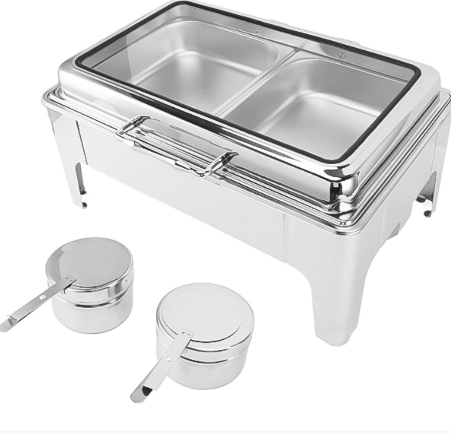 9L Hydraulic Chafing Dish – Silver DOUBLE