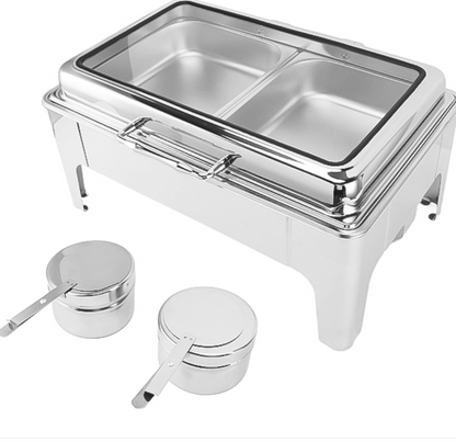 9L Hydraulic Chafing Dish – Silver DOUBLE