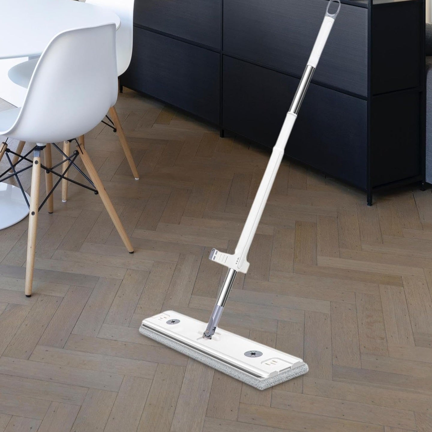 HOARBOEG Large Flat Mop Without Hand Washing Dry and Wet Mop