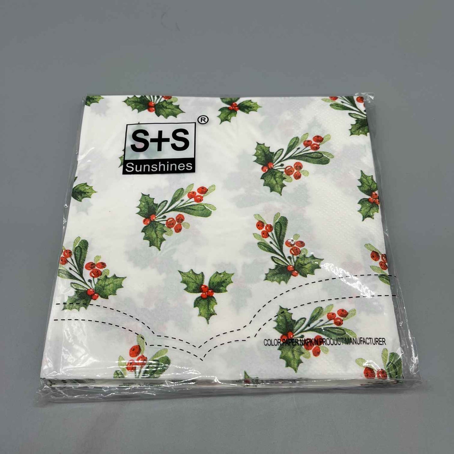 Christmas napkin -checks/Santa/ pattern (10/pk)