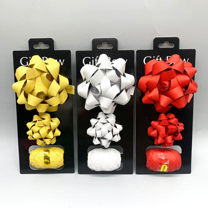 Gift Bows (1 Big bow+1 mini bow+curly ribbon. color mixed)