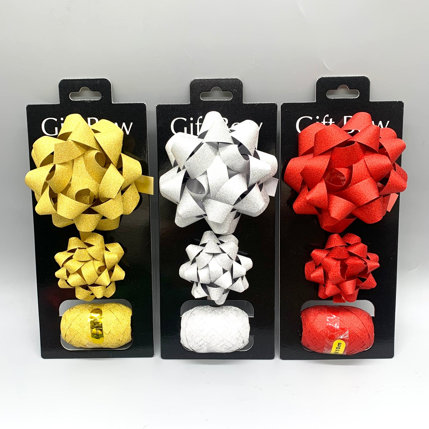Gift Bows (1 Big bow+1 mini bow+curly ribbon. color mixed)