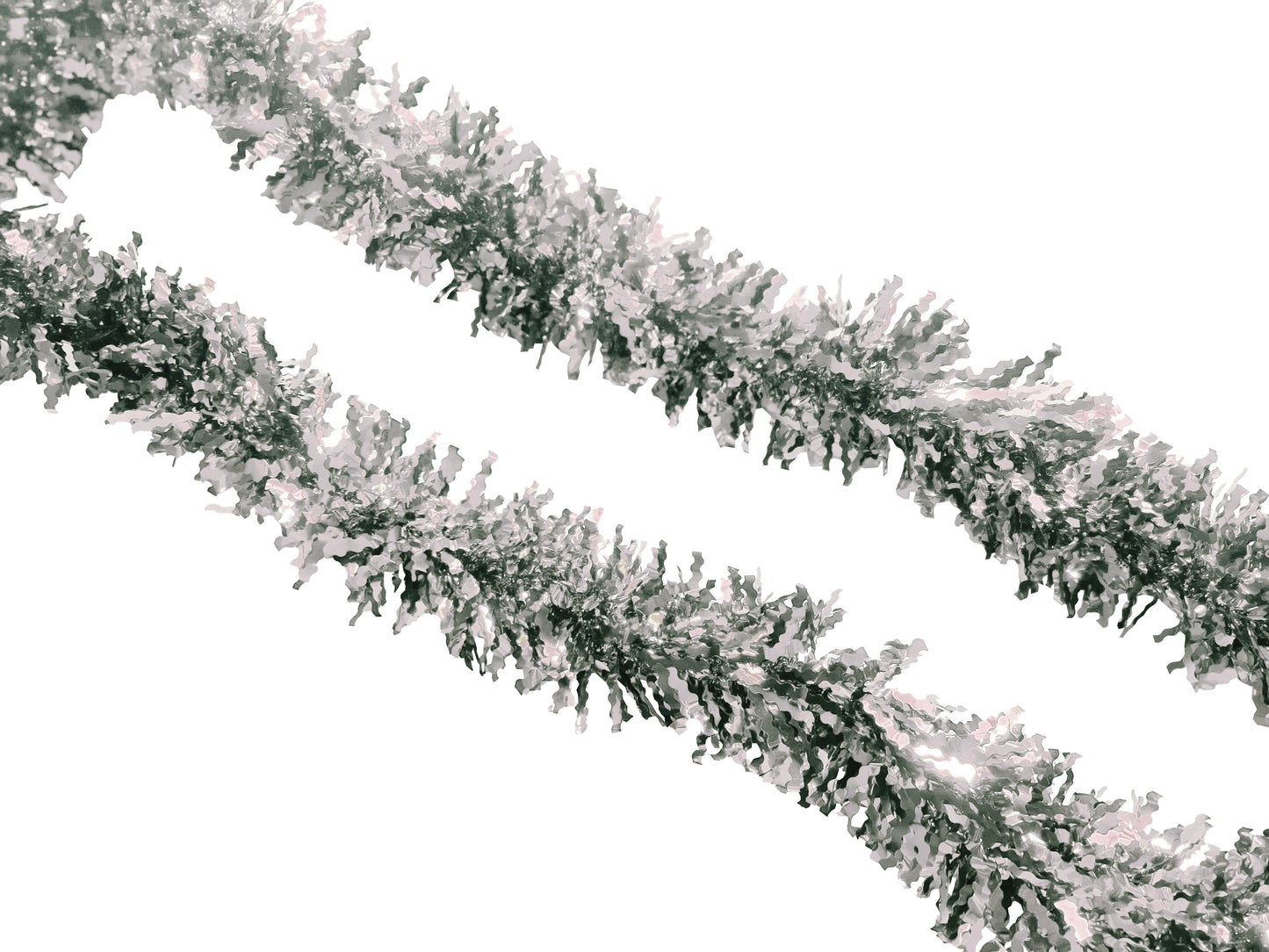 Wavy Shape Cut Out Tinsel - 11cmx2m - Silver - XS0529