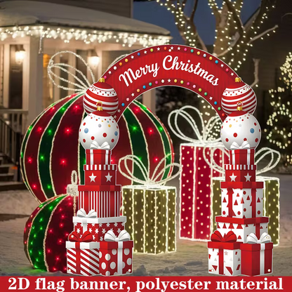 1pc Christmas Party Decoration Banner - 179.83cm x 199.9cm