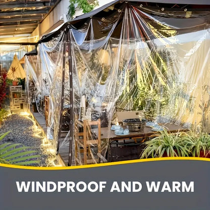 All-season transparent PVC privacy screen 200x300cm