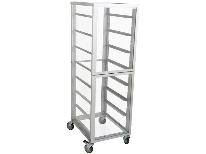 Enclosed Aluminium Bakers Rack - 2 Doors - 15 Tiers - Fits GN1/1 Trays