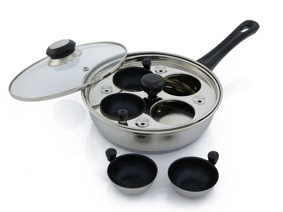 AVANTI 4 Egg Poacher Pan with Lid Set 20cm