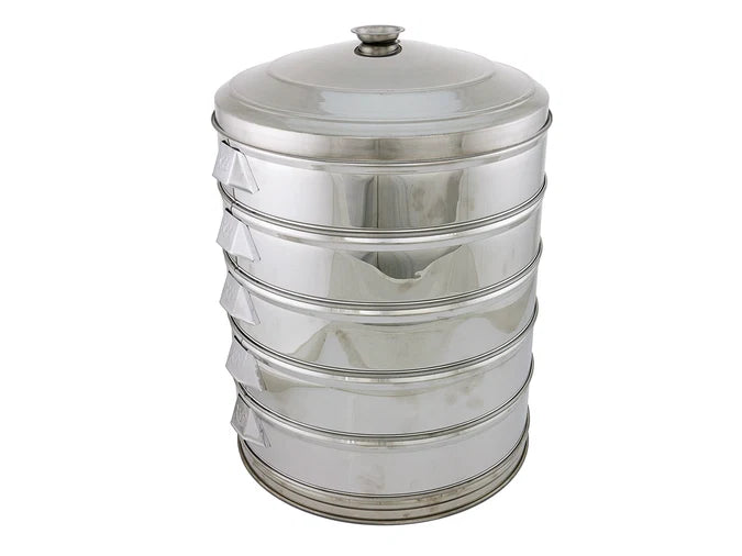 52cm Wok Steamer Pot 5 Layer + Lid | Stainless Steel Commercial Kitchen Steamers