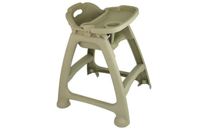 Baby High Chair with Adjustable Dinner Tray - Heavy Duty Plastic Build