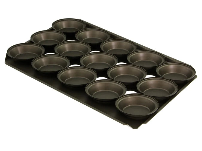 16" Pie Baking Tray - 15 Oval (13x10x3cm) - Self Cutting - Teflon Coated Steel