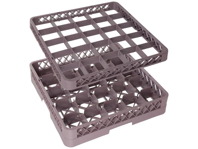 Dishwasher Tray Glass Rack with Height Extender - suits 25 Glasses 49 x 49cm
