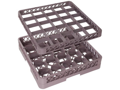 Dishwasher Tray Glass Rack with Height Extender - suits 25 Glasses 49 x 49cm