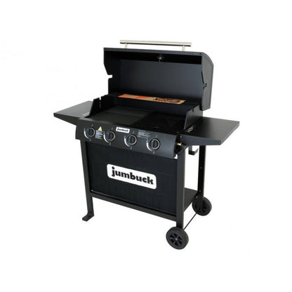 4 Burner Gas BBQ Grill - Hooded Barbeque - Hot Plate & Grill
