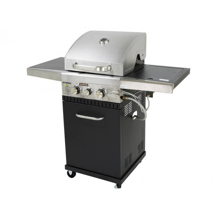 2 Burner Gas BBQ & Side Burner - Hooded Barbeque - Barbecue Grill