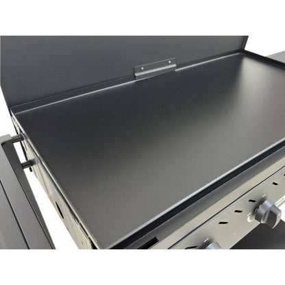 4 Burner Gas BBQ - Hot Plate Barbeque - Flat Top Trolley Barbecue Grill