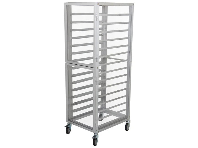 Enclosed Aluminium Bakers Rack - 2 Doors - 15 Tiers - Fits GN1/1 Trays